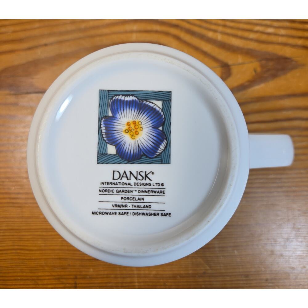 Dansk Nordic Garden Dinnerware Coffee Mug Cup Lattice Floral Pattern - Picture 4 of 6